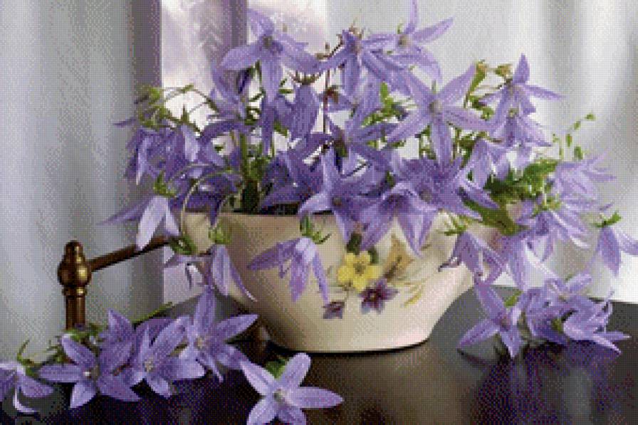 ваза с колокольчиками - цветы, колокольчики, ваза - предпросмотр