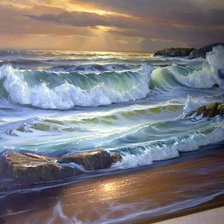 Схема вышивки «море»