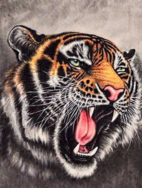 триптих "тигры" ( картина №3) - оригинал
