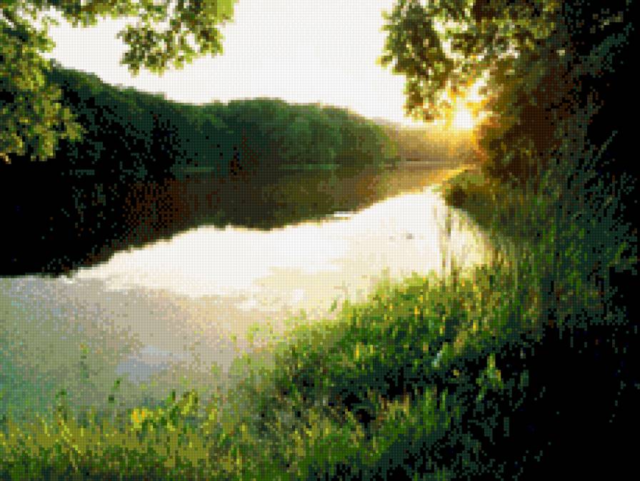 речка - пейзаж, природа. лето, река - предпросмотр