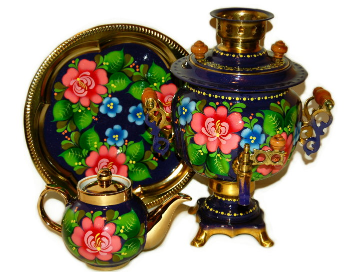 расписной самовар - чай, самовар - оригинал