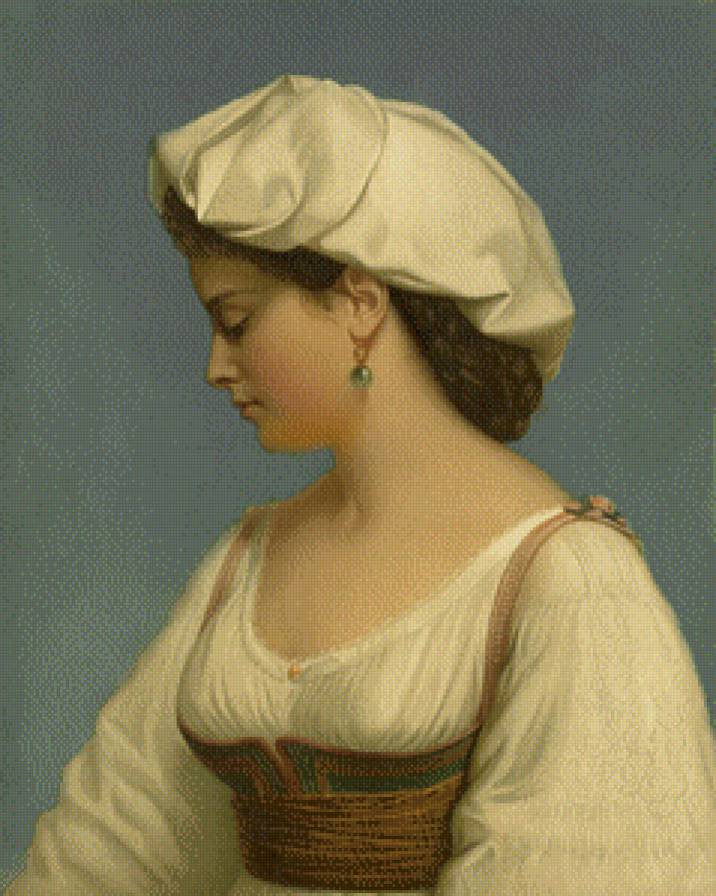 Boehm Wolfgang - Итальянская красавица - портрет, классика - предпросмотр