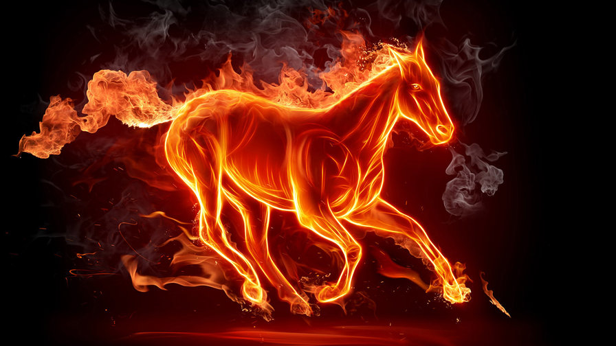 огненый конь - бег, огонь, конь - оригинал