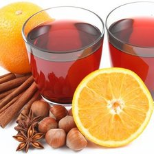 Схема вышивки «напиток с корицей и апельсином»