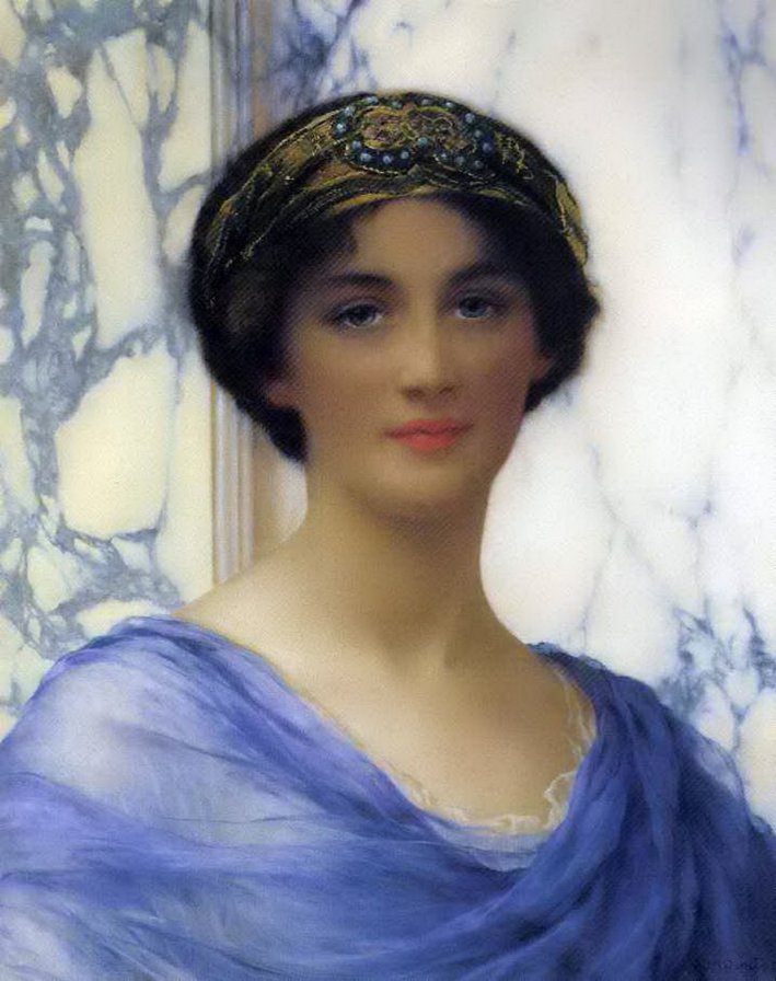 William Clarke Wontner (1857-1930) - A classical beauty - классика, портрет - оригинал
