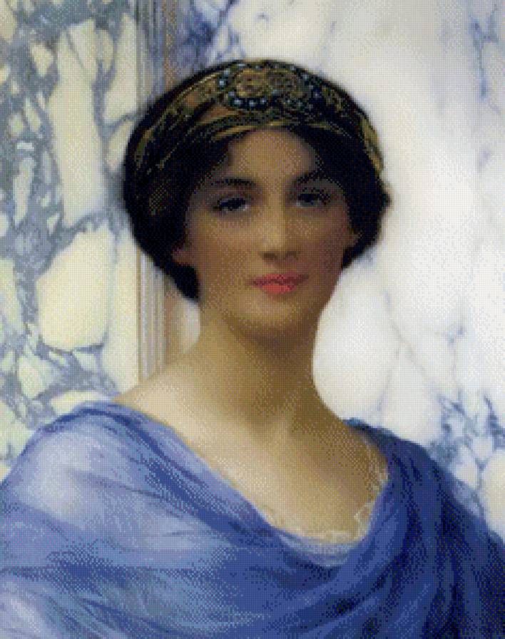 William Clarke Wontner (1857-1930) - A classical beauty - классика, портрет - предпросмотр