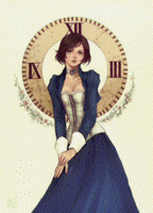 Девушка в синем - девушка - предпросмотр