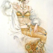 Схема вышивки «восточная дива»