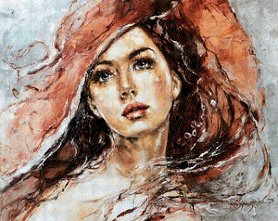 Образ девушки - женщина, шляпа, девушка, люди - предпросмотр