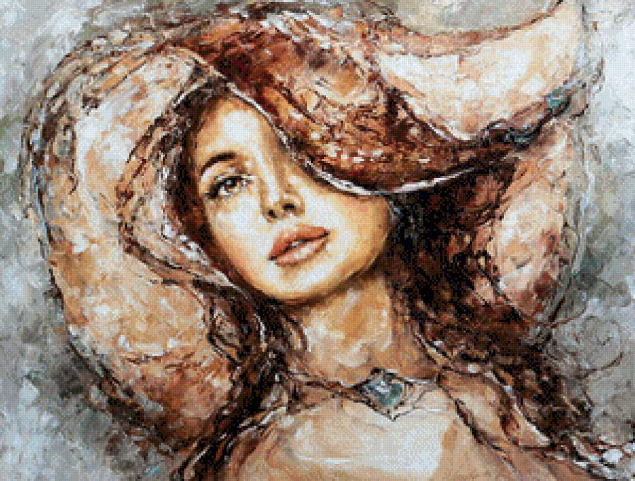 Образ девушки - люди, женщина, девушка, шляпа - предпросмотр