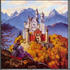 Схема вышивки «замок»