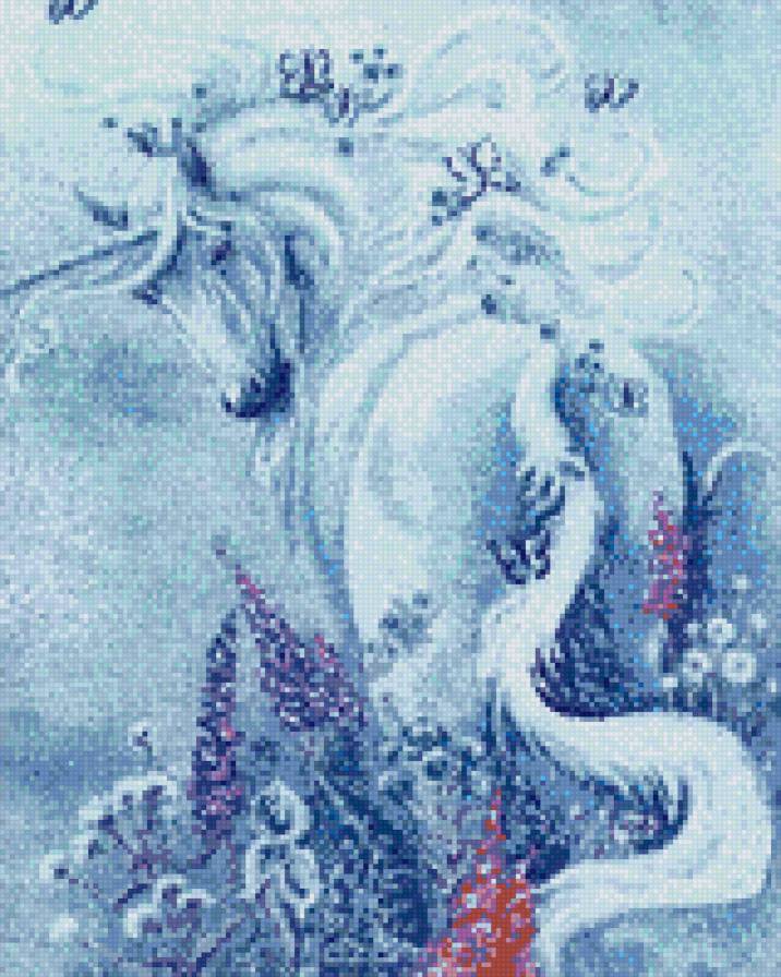 Лунный конь - пегас, конь, сказкак, лошадь, единорог - предпросмотр