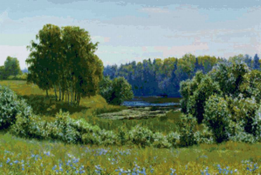 Тихий уголок - пейзаж. природа. лес, река, луг - предпросмотр