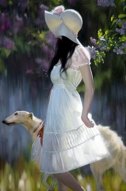 на прогулке - девушка - оригинал