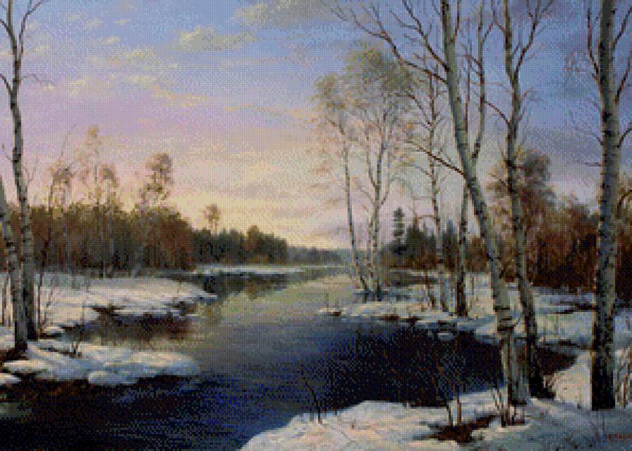 март - весна, вода, природа, лес - предпросмотр