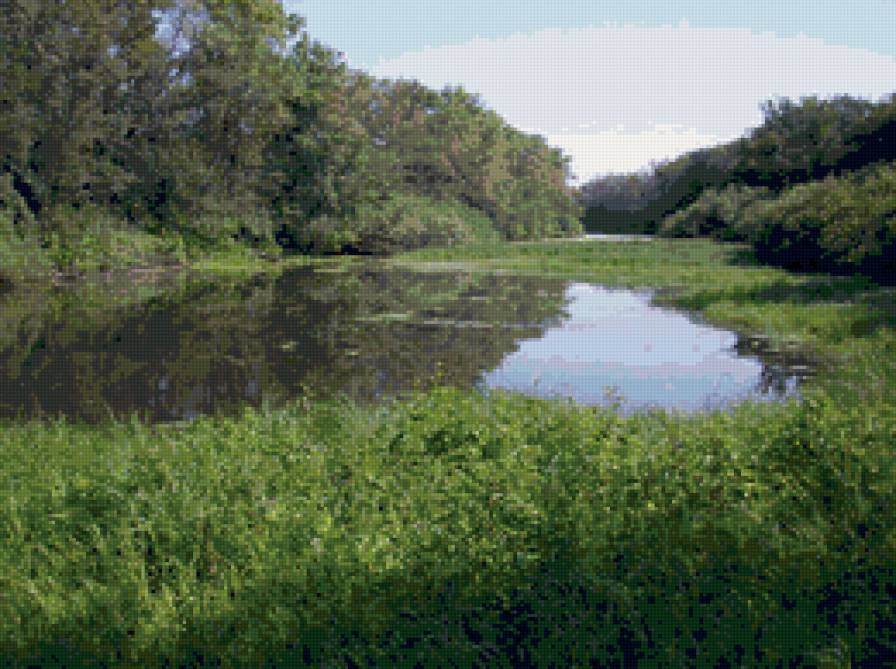 летний пейзаж - природа. лето, пейзаж, река - предпросмотр