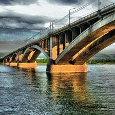 Схема вышивки «Мост в Красноярске»