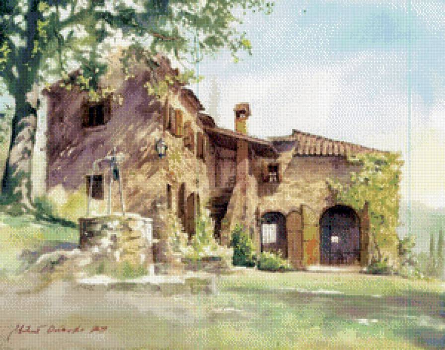 итальянский домик - домик, побережье. - предпросмотр