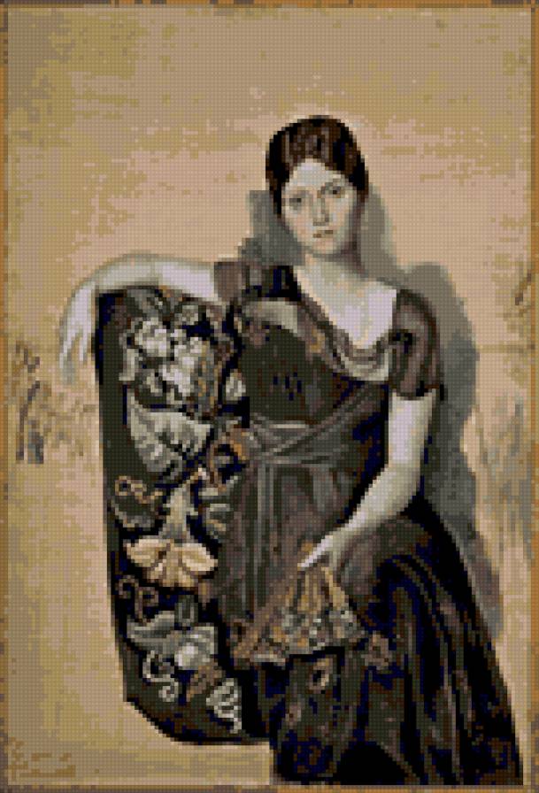 молодой ПИКАССО - веер, дама, пикассо - предпросмотр