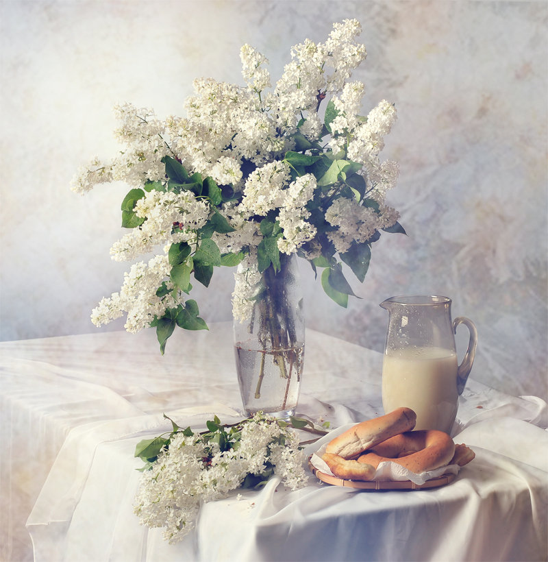 утренний натюрморт - утро, черемуха, натюрморт - оригинал