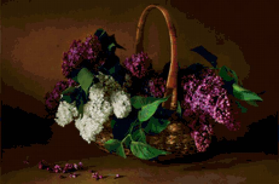 сирень в корзине - цветы. сирень - предпросмотр