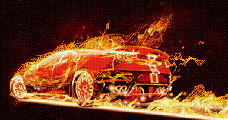 Спорткар - спорткар, автомобиль, огонь - предпросмотр