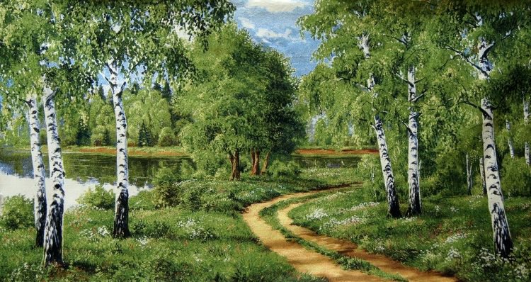 березовая роща - пейзаж. природа. лето, тропинка, березы, лес - оригинал