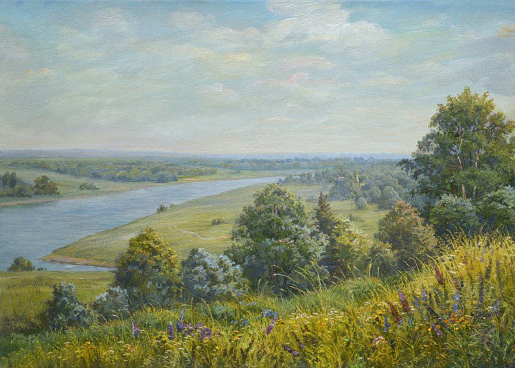 родные просторы - пейзаж - оригинал