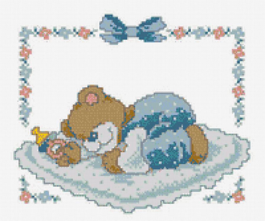 Мишка с соской - метрика, мальчик, дети - предпросмотр