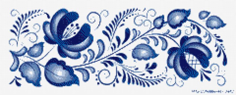 гжель узор - предпросмотр
