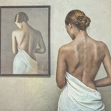 Схема вышивки «натурщица»