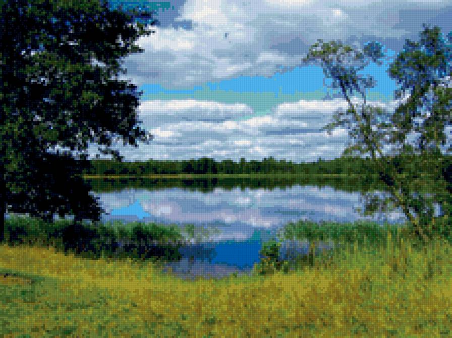 Тихий уголок - пейзаж. природа. речка, лес - предпросмотр