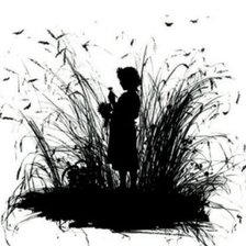 Схема вышивки «Девочка в траве»