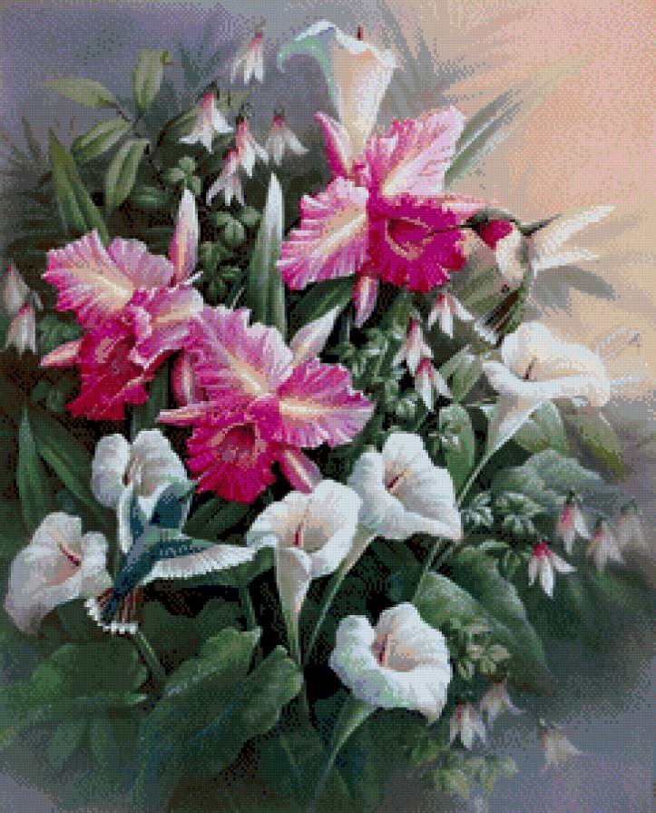 карибри и цветы 1 - предпросмотр