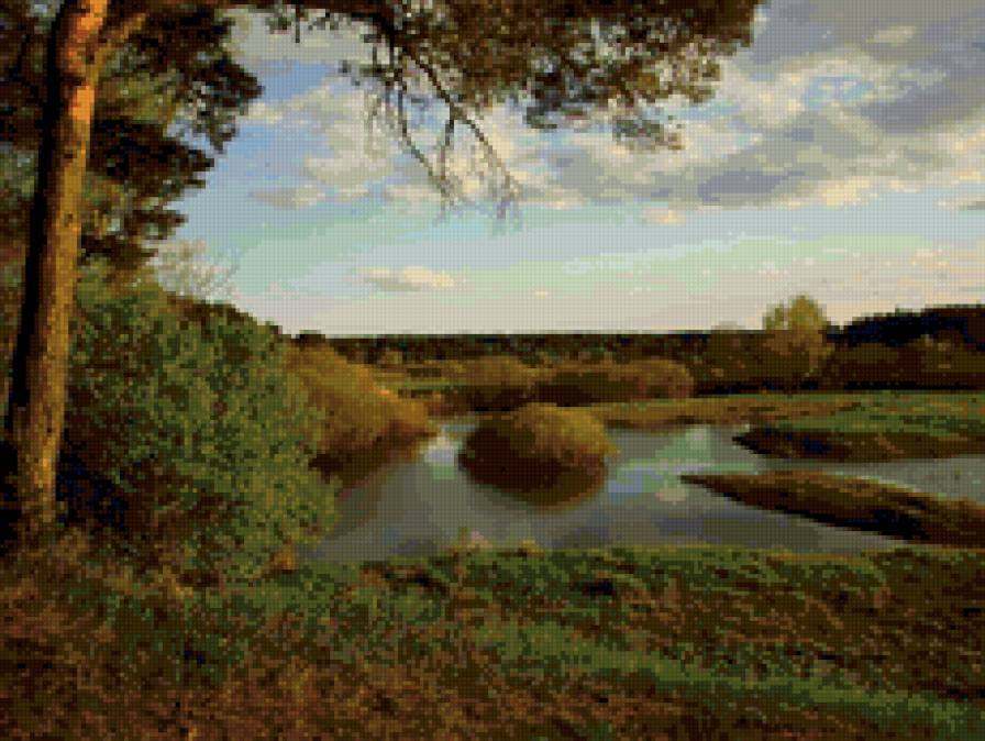 перед грозой - пейзаж. природа. пруд - предпросмотр