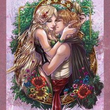 Схема вышивки «влюбленные»