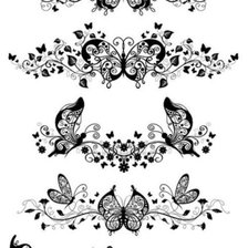 Оригинал схемы вышивки «Орнамент Бабочки» (№896412)