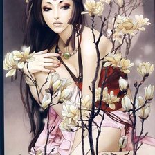 Схема вышивки «восточная девушка»