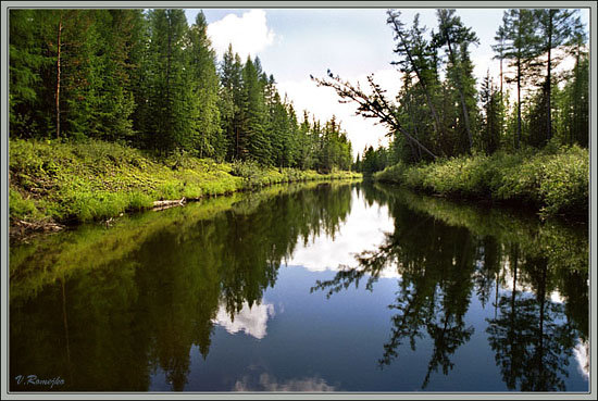 летний пейзаж - река, пейзаж, природа. лето - оригинал