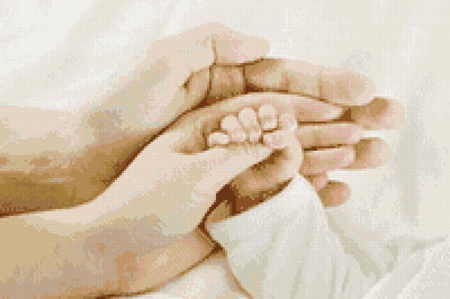 монохром семья руки - предпросмотр