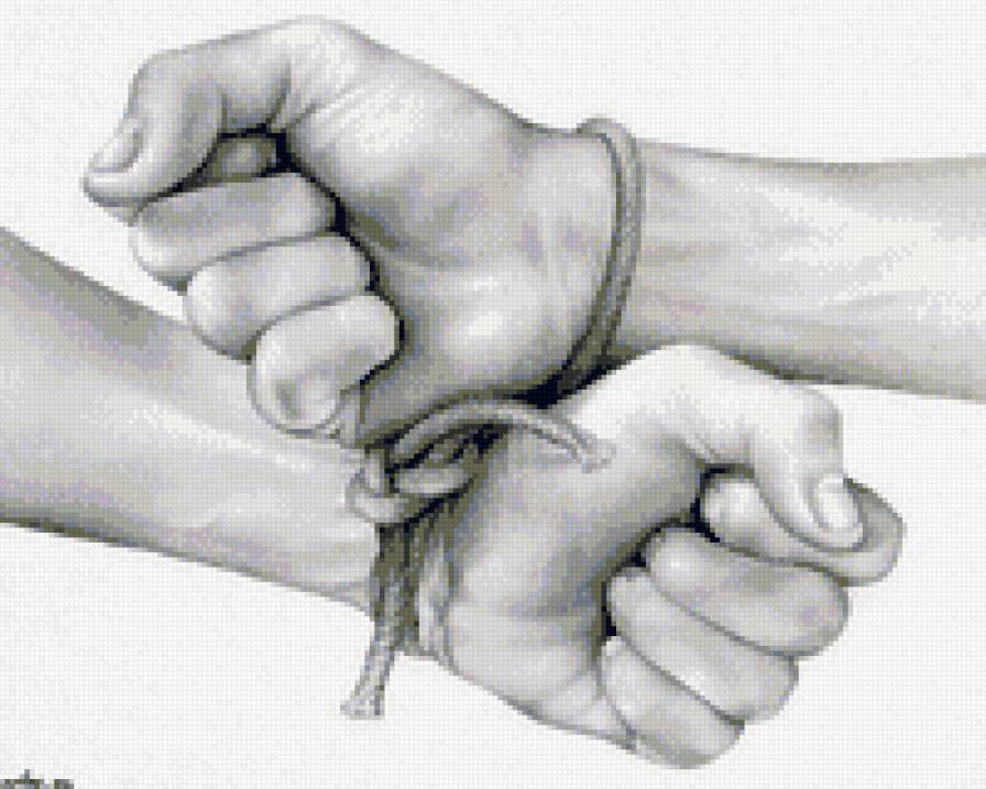 руки монохром дружба - предпросмотр