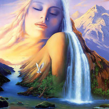 Схема вышивки «водопад»