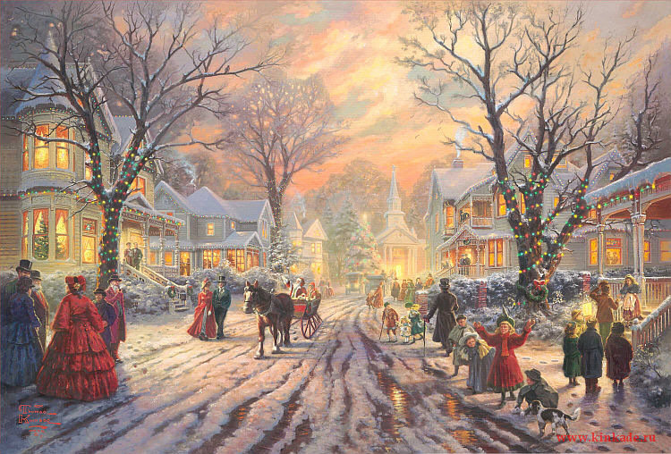 жизнь в ожидании чуда - люди, новый год, город, рождество, снег, лошадь - оригинал