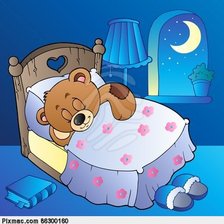 Схема вышивки «спящий мишка»