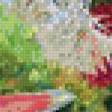 Предпросмотр схемы вышивки «натюрморт с арбузом и цветами в саду» (№898480)