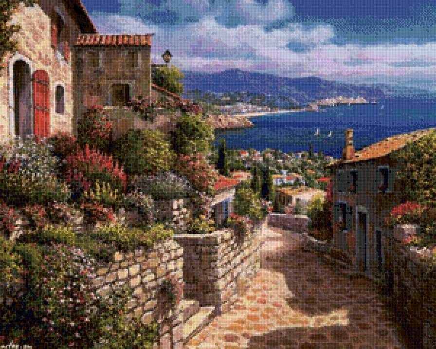 дорога к морю - юг, бухта, море, солнце, лето, пейзаж, дорога, горы - предпросмотр