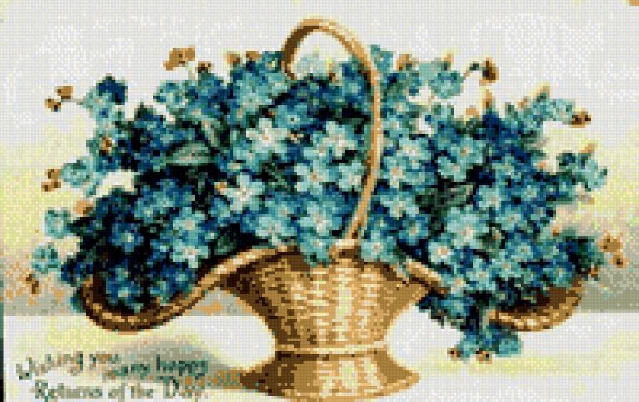 Синий букет - предпросмотр