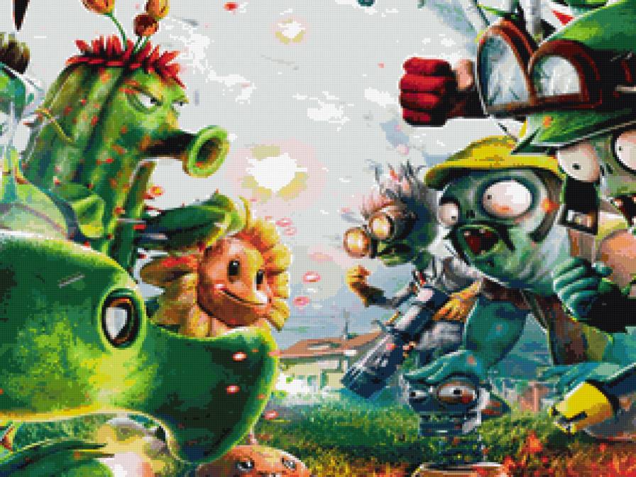 растения против зомби - растения против зомби, постер, игра - предпросмотр