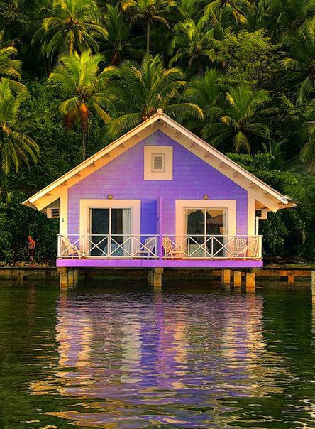 райский  уголок - дом, океан, пальмы, тропики, отдых - оригинал