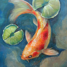 Схема вышивки «карп 1»